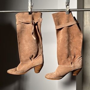 VINTAGE PARISIAN SUEDE SLOUCH BOOTS